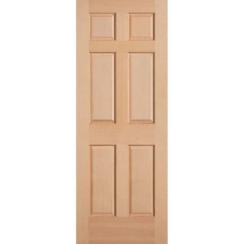 30 in. x 80 in. 6 Panel Exterior Door Fir