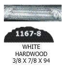 94 In. Half Round, Oak Leaf, White Hardwood