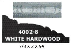 94 In. Embossed Trim White Hardwood
