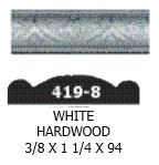 94 In. Embossed Trim White Hardwood