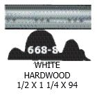 94 In. Embossed Trim White Hardwood