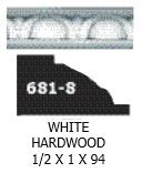 94 In. Embossed Trim White Hardwood