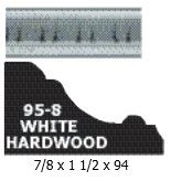 94 In. Embossed Trim White Hardwood