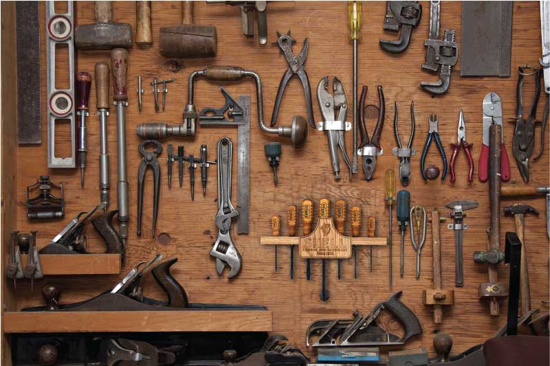 Shell Lumber and Hardware brand vintage tools fit nicely into any collection.