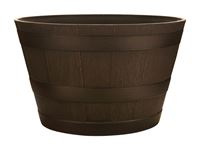  Southern 20.5 in. W Brown Resin Whiskey Barrel Planter 