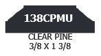 3/8 In. x 1-3/8 In. Mullion Clear Pine 