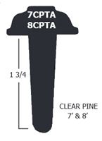 8 Ft. T-Astragal Clear Pine 1-3/4 In. 