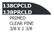 1-3/8 In. Clamshell Doorstop Clear Pine