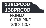 1-3/8 In. Colonial Doorstop Clear Pine 