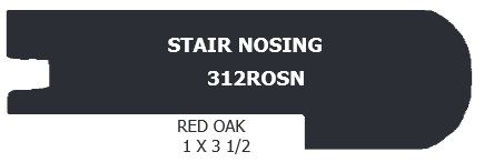 3-1/2 In. Stair Nosing Red Oak 