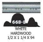 94 In. Embossed Trim White Hardwood 