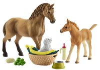 Schleich-S 42432 Toy, Horse Club Sarahs Baby Animal Care 