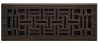 Imperial RG3448 Art and Craft Floor Register, 12 in L, 4 in W, Polystyrene/Steel, Oil Rubbed Bronze 
