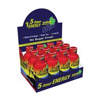 5-hour ENERGY 218123 Sugar-Free Energy Drink, Liquid, Grape Flavor, 1.93 oz Bottle, Pack of 12 