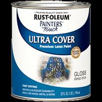 Rust-Oleum 1922502 Enamel Paint, Water, Gloss, Navy Blue, 1 qt, Can, 120 sq-ft Coverage Area 