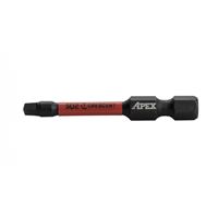 Crescent APEX Vortex CAVB2SQ2-2 Impact Power Bit, #2 Drive, Square Drive, 1/4 in Shank, Hex Shank, 2 in L, Steel, Pack of 4 