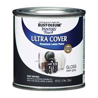 Rust-Oleum 1986730 Enamel Paint, Water, Gloss, Dark Gray, 0.5 pt, Can, 120 sq-ft Coverage Area 