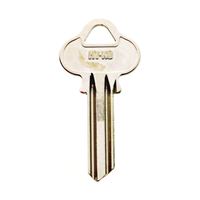 Hy-Ko 11010L1 Key Blank, Brass, Nickel, For: Lockwood Cabinet, House Locks and Padlocks, Pack of 10 