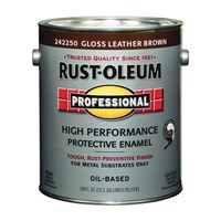 RUST-OLEUM PROFESSIONAL 242250 Protective Enamel, Gloss, Leather Brown, 1 gal Can, Pack of 2 