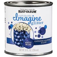 Rust-Oleum Imagine Craft & Hobby 350117 Intense Paint, Glitter Navy Blue, 8 oz, Can 