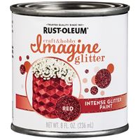 Rust-Oleum Imagine Craft & Hobby 350119 Intense Paint, Glitter Red, 8 oz, Can 