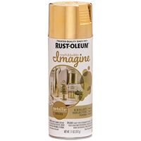 Rust-Oleum Imagine 353723 Craft Spray Paint, Metallic, Brass, 11 oz, Can 