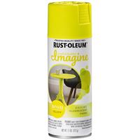 Rust-Oleum Imagine 354001 Craft Spray Paint, Neon, Yellow, 11 oz 