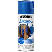 Rust-Oleum Imagine 354072 Craft Spray Paint, Glitter, Blue, 10.25 oz, Can 