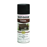 Rust-Oleum 7777830 Rust Preventative Spray Paint, Low Satin, Black, 12 oz, Can 