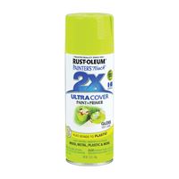 Rust-Oleum Painters Touch 2X Ultra Cover 334036 Spray Paint, Gloss, Key Lime, 12 oz, Aerosol Can 