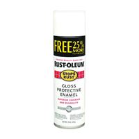 Rust-Oleum 254142 Rust Preventative Spray Paint, Gloss, White, 15 oz, Can 