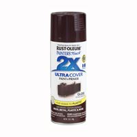 Rust-Oleum Painters Touch 2X Ultra Cover 334038 Spray Paint, Gloss, Kona Brown, 12 oz, Aerosol Can 