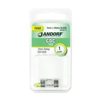 Jandorf 60674 Time Delay Fuse, 1 A, 250 V, 35 A Interrupt, Glass Body 