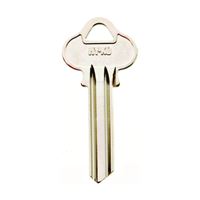 Hy-Ko 11010L4 Key Blank, Brass, Nickel, For: Lockwood Cabinet, House Locks and Padlocks, Pack of 10 