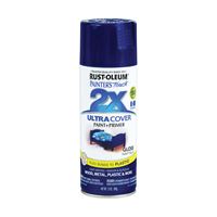 Rust-Oleum Painters Touch 2X Ultra Cover 334041 Spray Paint, Gloss, Navy Blue, 12 oz, Aerosol Can 