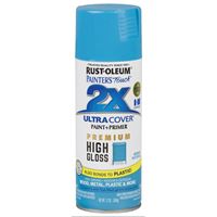RUST-OLEUM PAINTERS Touch 2X ULTRA COVER 331177 Spray Paint, High-Gloss, Morning Waterfall, 12 oz, Aerosol Can 