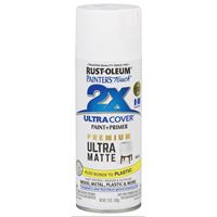 Rust-Oleum 331181 Spray Paint, Matte, White, 12 oz, Can 