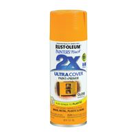 Rust-Oleum Painters Touch 2X Ultra Cover 346955 Spray Paint, Gloss, Marigold, 12 oz, Aerosol Can 