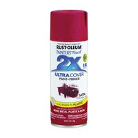 Rust-Oleum Painters Touch 2X Ultra Cover 334063 Spray Paint, Satin, Colonial Red, 12 oz, Aerosol Can 