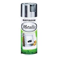 Rust-Oleum 340648 Metallic Spray Paint, Gloss, Silver, 11 oz, Aerosol Can 