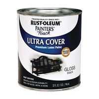 Rust-Oleum 1979502 Enamel Paint, Water, Gloss, Black, 1 qt, Can, 120 sq-ft Coverage Area 