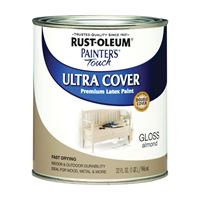 Rust-Oleum 1994502 Enamel Paint, Water, Gloss, Almond, 1 qt, Can, 120 sq-ft Coverage Area 