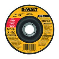 DeWALT DW4419 Grinding Wheel, 4 in Dia, 1/4 in Thick, 5/8 in Arbor, 24 Grit, Very Coarse, Aluminum Oxide Abrasive 