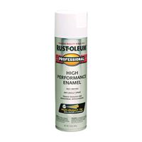 Rust-Oleum 7590838 Enamel Spray Paint, Flat, White, 15 oz, Can 