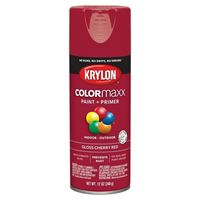 Krylon K05511007 Enamel Spray Paint, Gloss, Cherry Red, 12 oz, Can 