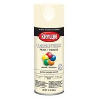 Krylon K05516007 Enamel Spray Paint, Gloss, Dover White, 12 oz, Can 