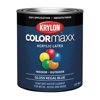 Krylon K05646007 Paint, Gloss, Regal Blue, 32 oz, 100 sq-ft Coverage Area 