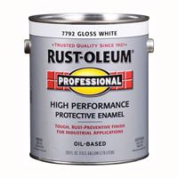 Rust-Oleum 7792402 Enamel Paint, Oil, Gloss, White, 1 gal, Can, 230 to 390 sq-ft/gal Coverage Area 