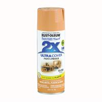 Rust-Oleum Painters Touch 2X Ultra Cover 334037 Spray Paint, Gloss, Khaki, 12 oz, Aerosol Can 