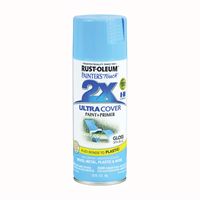 Rust-Oleum Painters Touch 2X Ultra Cover 334045 Spray Paint, Gloss, Spa Blue, 12 oz, Aerosol Can 